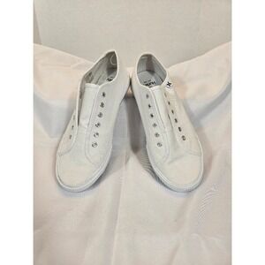 Hurley‎ White Canvas Slip On Sneakers Casual Shoes Women's Size 10M